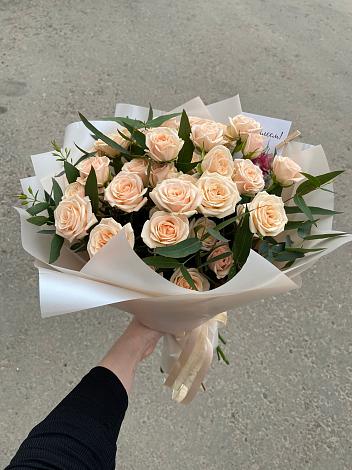 Букет Кремовые розы Латте в Ершове